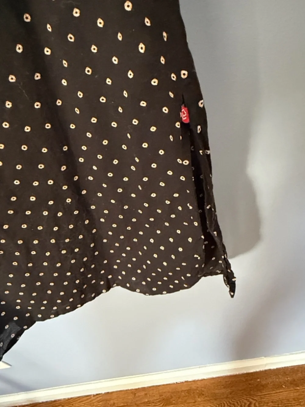 Biba Bandhani Printed Kurta Top Women Sz 36 Sleeveless V Neck Cotton boho - Picture 6 of 10